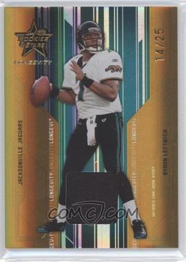 2005 Leaf Rookies & Stars Longevity - [Base] - Gold Materials #45 - Byron Leftwich /25