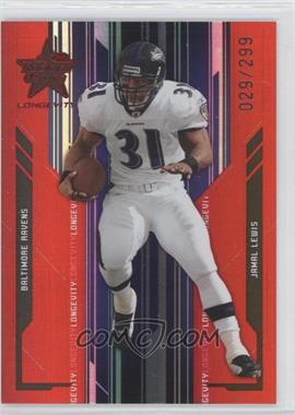 2005 Leaf Rookies & Stars Longevity - [Base] - Ruby #7 - Jamal Lewis /299