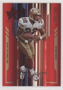 2005 Leaf Rookies & Stars Longevity - [Base] - Ruby #82 - Kevan Barlow /299