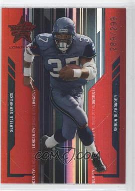 2005 Leaf Rookies & Stars Longevity - [Base] - Ruby #85 - Shaun Alexander /299