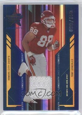 2005 Leaf Rookies & Stars Longevity - [Base] - Sapphire Materials #49 - Tony Gonzalez /150