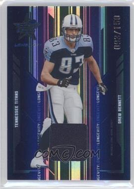 2005 Leaf Rookies & Stars Longevity - [Base] - Sapphire Materials #92 - Drew Bennett /150