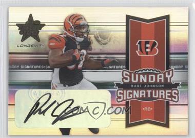 2005 Leaf Rookies & Stars Longevity - Sunday Signatures #SS-41 - Rudi Johnson /50