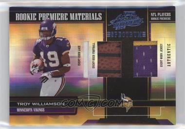 2005 Playoff Absolute Memorabilia - [Base] - Spectrum Blue #232 - Rookie Premiere Materials - Troy Williamson /75 [Noted]