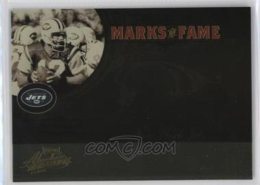 2005 Playoff Absolute Memorabilia - Marks of Fame - Gold #MF-15 - Joe Namath /150