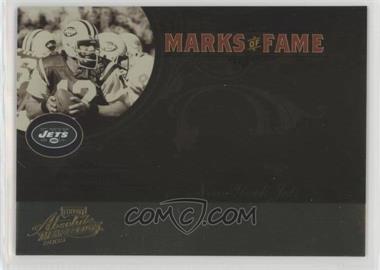 2005 Playoff Absolute Memorabilia - Marks of Fame - Gold #MF-15 - Joe Namath /150