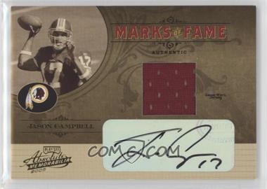 2005 Playoff Absolute Memorabilia - Marks of Fame - Materials Autographs #MF-21 - Jason Campbell /300
