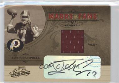 2005 Playoff Absolute Memorabilia - Marks of Fame - Materials Autographs #MF-21 - Jason Campbell /300