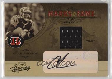 2005 Playoff Absolute Memorabilia - Marks of Fame - Materials Autographs #MF-4 - Chad Johnson /150