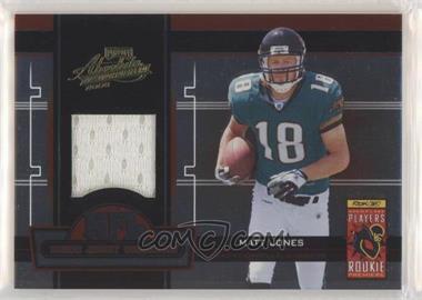 2005 Playoff Absolute Memorabilia - NFL Rookie Jersey Collection #4 - Matt Jones