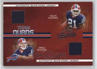 2005 Playoff Absolute Memorabilia - Team Quads - Materials #TQ-1 - Willis McGahee, Drew Bledsoe, Lee Evans, Eric Moulds /50