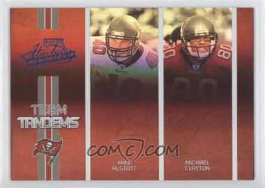 2005 Playoff Absolute Memorabilia - Team Tandems - Spectrum #TT-24 - Mike Alstott, Michael Clayton /150