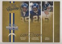 Antonio Gates, LaDainian Tomlinson, Drew Brees [EX to NM] #/150