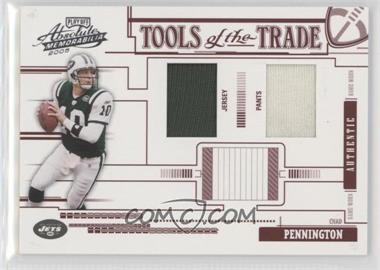 2005 Playoff Absolute Memorabilia - Tools of the Trade - Red Double Materials #TT-15 - Chad Pennington /100 [Noted]