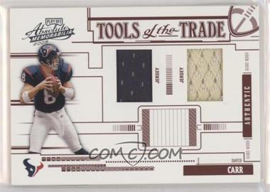 2005 Playoff Absolute Memorabilia - Tools of the Trade - Red Double Materials #TT-24 - David Carr /100