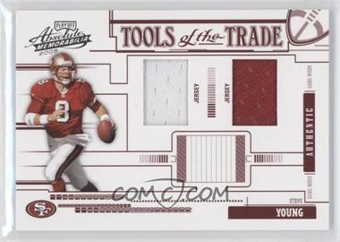 2005 Playoff Absolute Memorabilia - Tools of the Trade - Red Double Materials #TT-85 - Steve Young /100