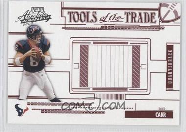 2005 Playoff Absolute Memorabilia - Tools of the Trade - Red #TT-24 - David Carr /250
