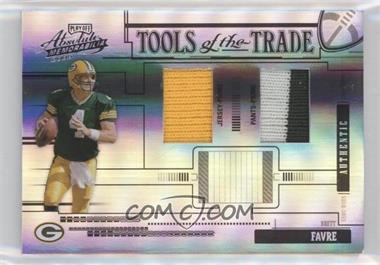 2005 Playoff Absolute Memorabilia - Tools of the Trade - Spectrum Black Double Materials #TT-9 - Brett Favre /25