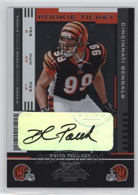 2005 Playoff Contenders - [Base] #131 - Rookie Ticket - David Pollack