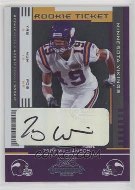 2005 Playoff Contenders - [Base] #179 - Rookie Ticket - Troy Williamson /402