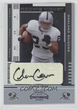 2005 Playoff Contenders - [Base] #198 - Rookie Ticket - Chris Carr