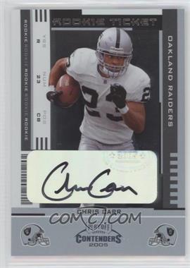 2005 Playoff Contenders - [Base] #198 - Rookie Ticket - Chris Carr