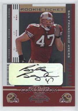 2005 Playoff Contenders - [Base] #200 - Rookie Ticket - Billy Bajema