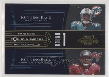 2005 Playoff Contenders - Round Numbers - Blue #RN-12 - Ronnie Brown, Carnell "Cadillac" Williams, Carlos Rogers, Jason Campbell /500