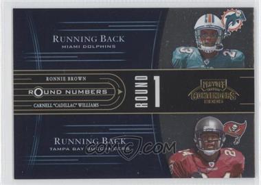 2005 Playoff Contenders - Round Numbers - Blue #RN-12 - Ronnie Brown, Carnell "Cadillac" Williams, Carlos Rogers, Jason Campbell /500