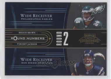 2005 Playoff Contenders - Round Numbers - Blue #RN-8 - Reggie Brown, Vincent Jackson /750