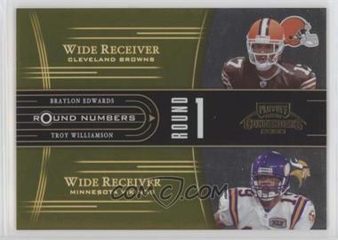 2005 Playoff Contenders - Round Numbers - Gold #RN-4 - Braylon Edwards, Troy Williamson /250