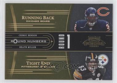 2005 Playoff Contenders - Round Numbers - Gold #RN-5 - Cedric Benson, Heath Miller /250