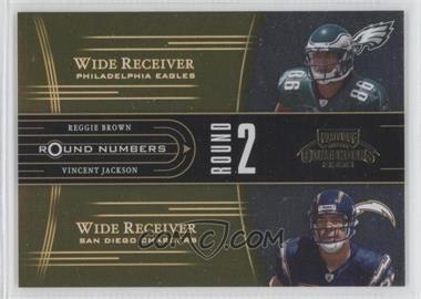 2005 Playoff Contenders - Round Numbers - Gold #RN-8 - Reggie Brown, Vincent Jackson /250