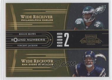 2005 Playoff Contenders - Round Numbers - Gold #RN-8 - Reggie Brown, Vincent Jackson /250