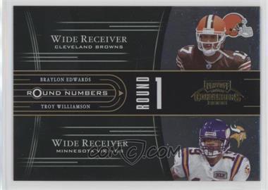 2005 Playoff Contenders - Round Numbers - Green #RN-13 - Braylon Edwards, Troy Williamson, Mike Williams, Matt Jones /1000