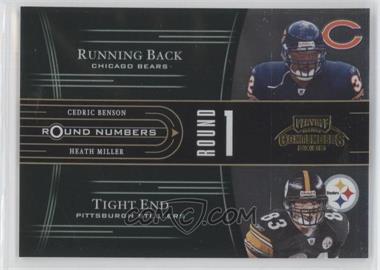 2005 Playoff Contenders - Round Numbers - Green #RN-5 - Cedric Benson, Heath Miller /1500