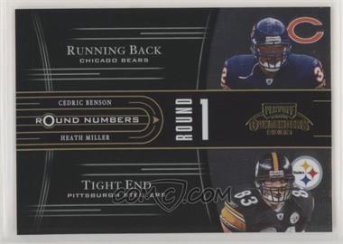 2005 Playoff Contenders - Round Numbers - Green #RN-5 - Cedric Benson, Heath Miller /1500