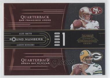 2005 Playoff Contenders - Round Numbers - Red #RN-1 - Alex Smith, Aaron Rodgers /500