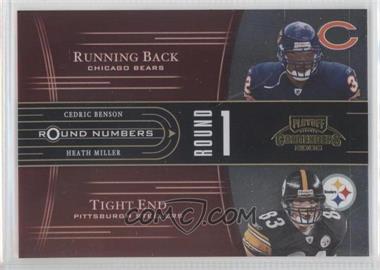 2005 Playoff Contenders - Round Numbers - Red #RN-5 - Cedric Benson, Heath Miller /500