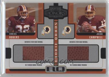 2005 Playoff Honors - Rookie Quads - Footballs #RQ-2 - Carlos Rogers, Jason Campbell, Ronnie Brown, Carnell Williams /75