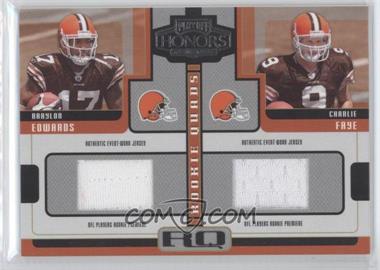 2005 Playoff Honors - Rookie Quads - Jerseys #RQ-3 - Braylon Edwards, Charlie Frye, Troy Williamson, Ciatrick Fason /250