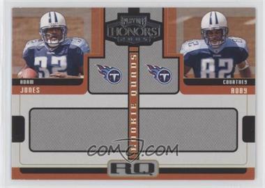 2005 Playoff Honors - Rookie Quads - Jerseys #RQ-4 - Adam Jones, Courtney Roby, Matt Jones, Mark Clayton /250