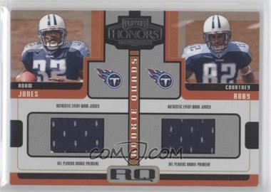 2005 Playoff Honors - Rookie Quads - Jerseys #RQ-4 - Adam Jones, Courtney Roby, Matt Jones, Mark Clayton /250