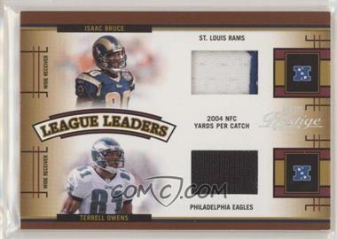 2005 Playoff Prestige - League Leaders - Materials Prime #LL-18 - Isaac Bruce, Terrell Owens /25
