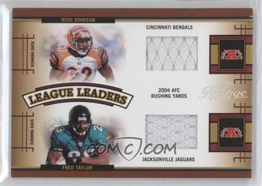 2005 Playoff Prestige - League Leaders - Materials #LL-12 - Rudi Johnson, Fred Taylor /250