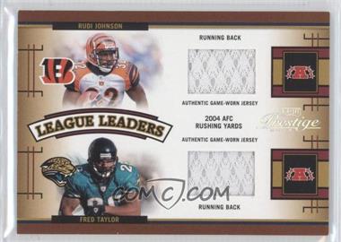 2005 Playoff Prestige - League Leaders - Materials #LL-23 - Rudi Johnson, Fred Taylor, Kevin Jones, Deuce McAllister /250