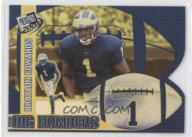 2005 Press Pass - Big Numbers #BN 6 - Braylon Edwards