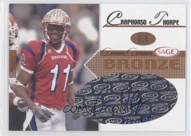 2005 SAGE - Autographs - Bronze #A43 - Craphonso Thorpe /450