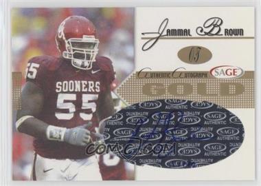 2005 SAGE - Autographs - Gold #A5 - Jammal Brown /140