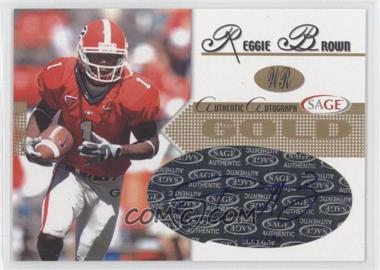 2005 SAGE - Autographs - Gold #A6 - Reggie Brown /200